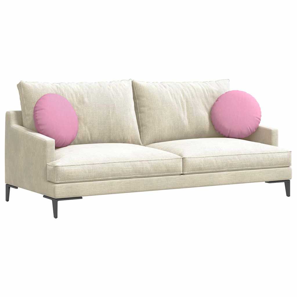 Sittkuddar 2 st Tyg Rosa Ø40 x 13 cm