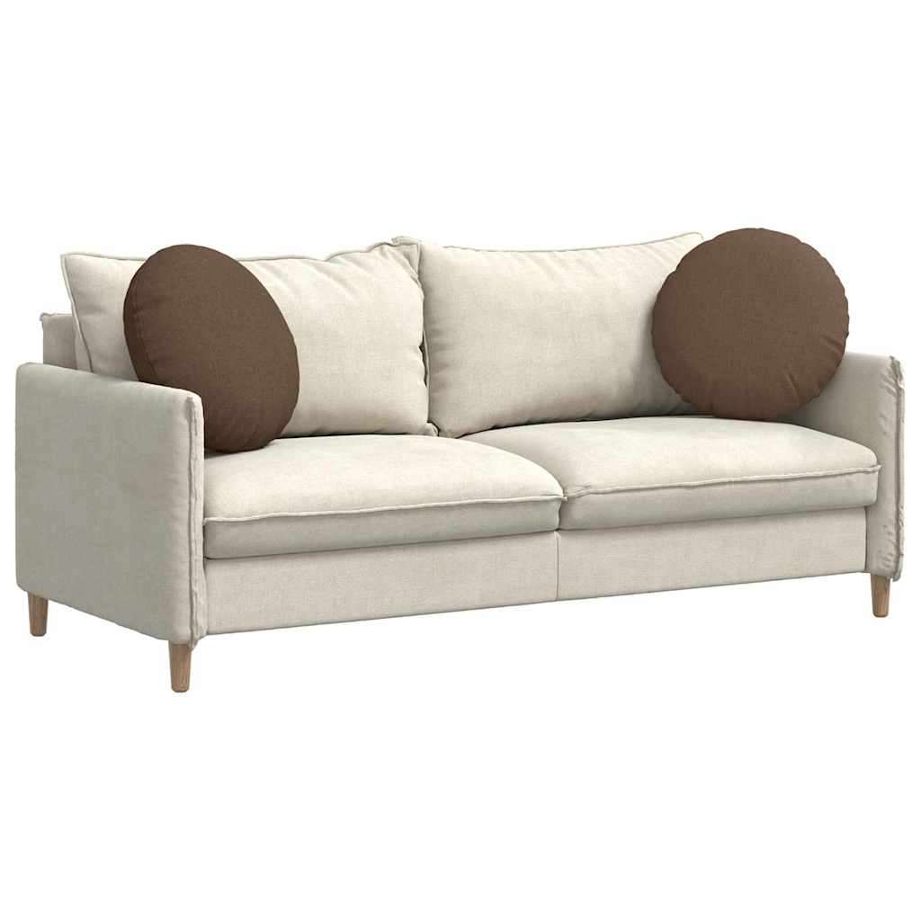 Sittkuddar 2 st Tyg Brun Ø50 x 19 cm