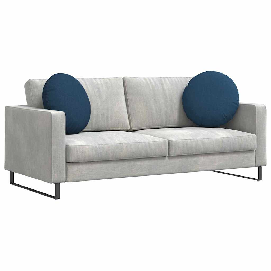 Sittkuddar 2 st Tyg Blå Ø50 x 19 cm