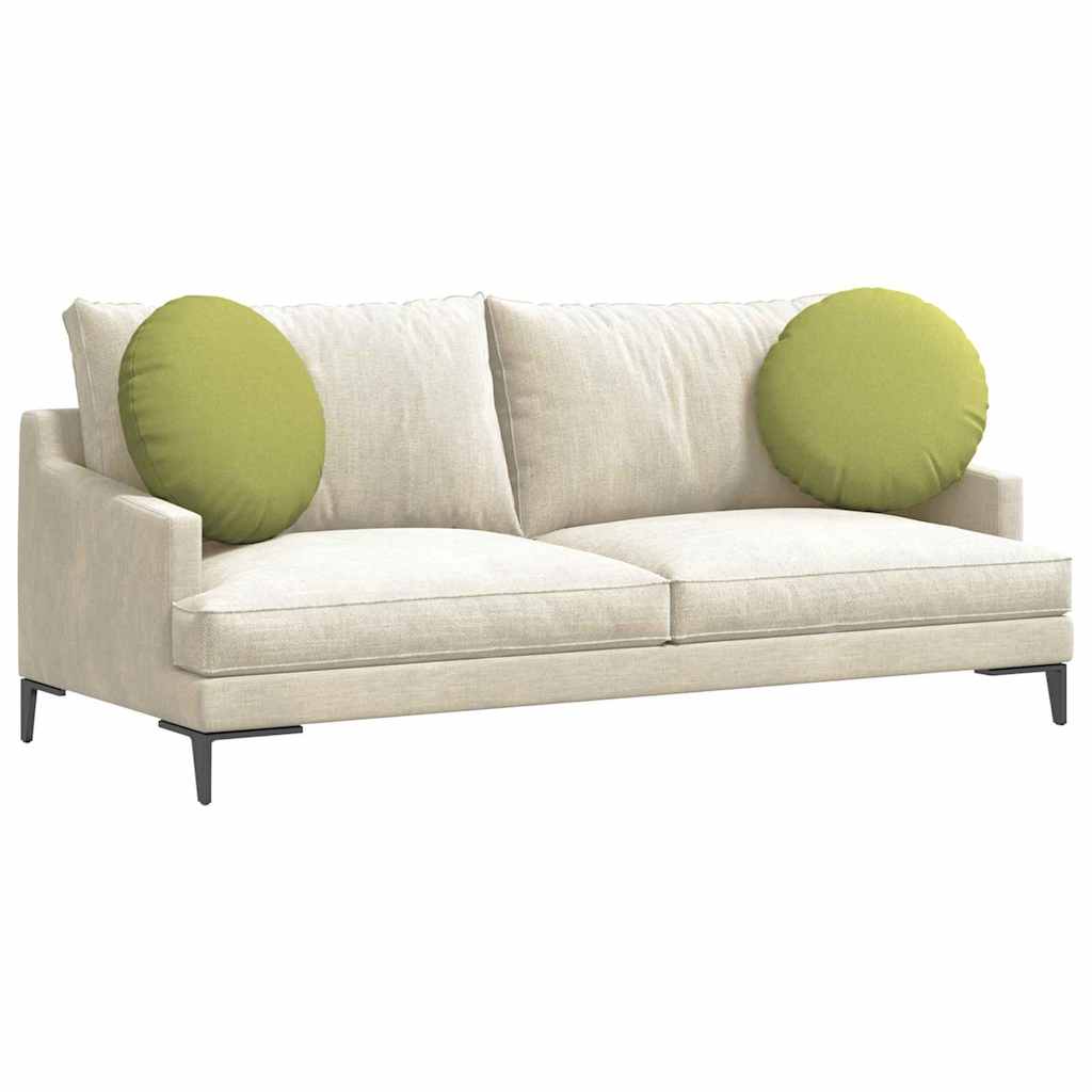 Sittkuddar 2 st Tyg Ljusgrön Ø50 x 19 cm