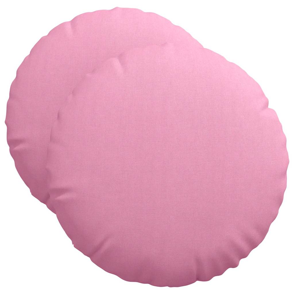 Sittkuddar 2 st Tyg Rosa Ø50 x 19 cm