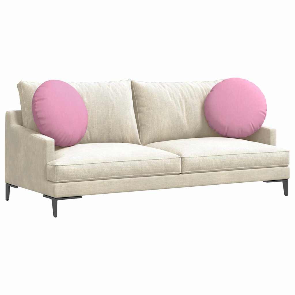 Sittkuddar 2 st Tyg Rosa Ø50 x 19 cm