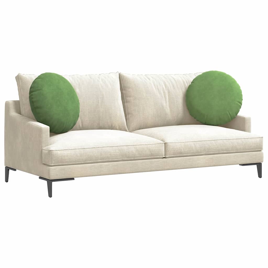 Sittkuddar 2 st Sammet Ljusgrön Ø50 x 19 cm