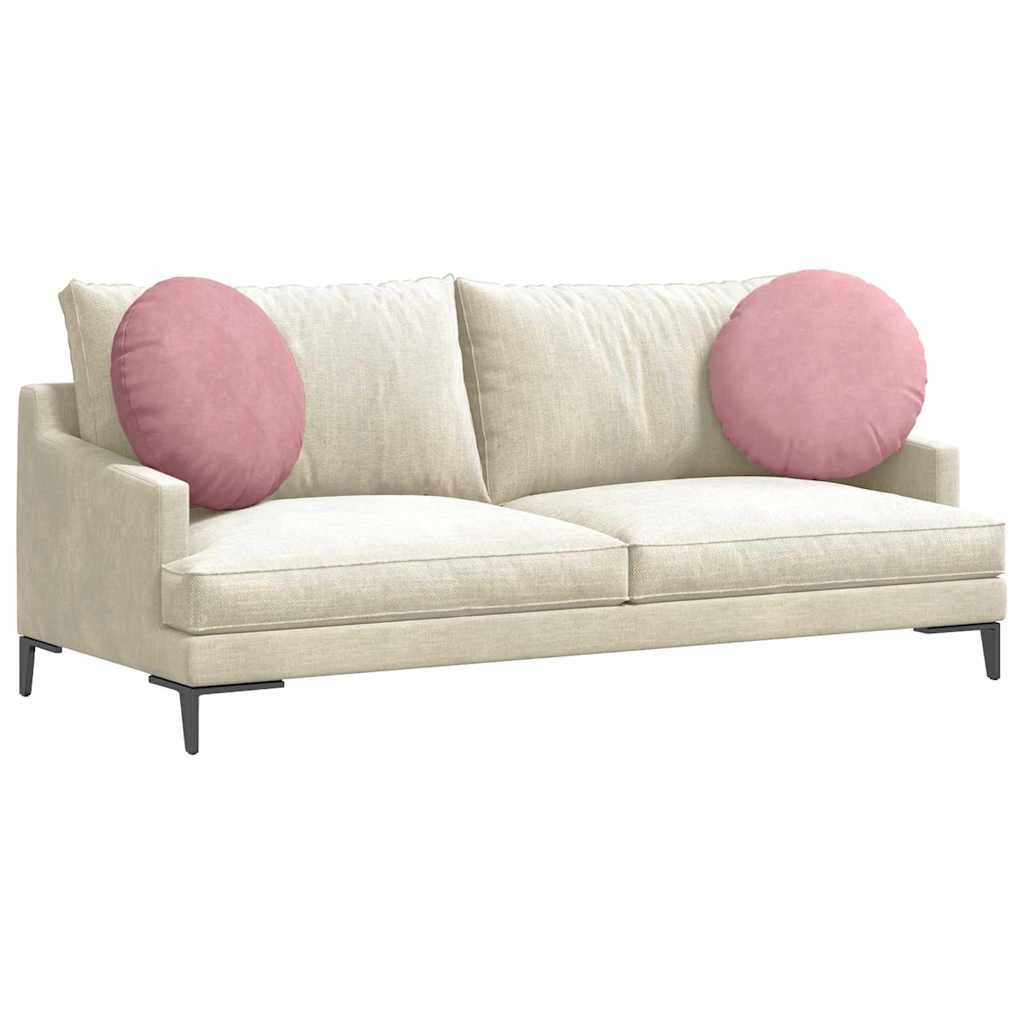 Sittkuddar 2 st Sammet Rosa Ø50 x 19 cm