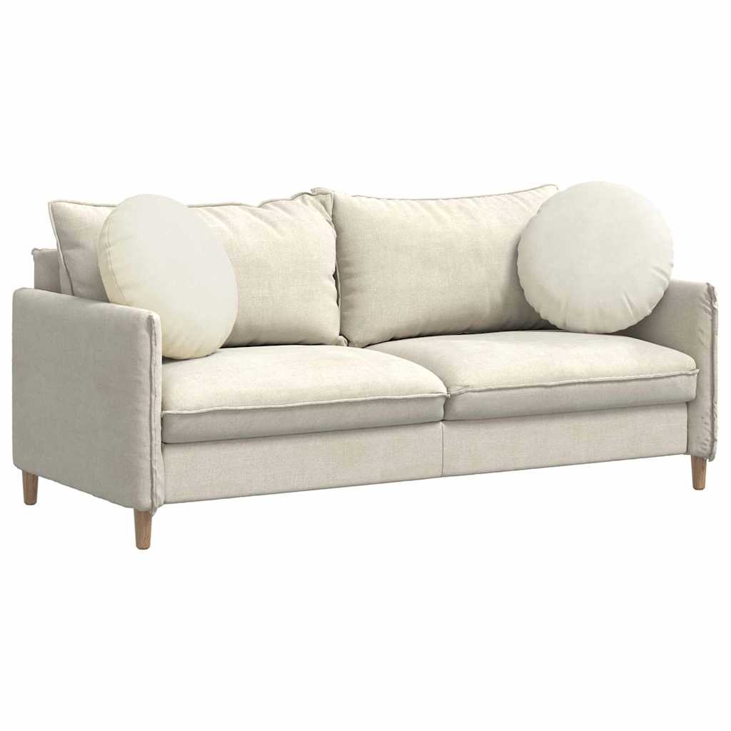 Sittkuddar 2 st Sammet Kräm Ø50 x 19 cm