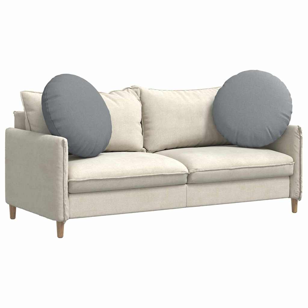 Sittkuddar 2 st tyg Ljusgrå Ø60 x 21 cm