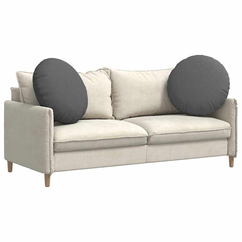 Sittkuddar 2 st tyg Mörkgrå Ø60 x 21 cm