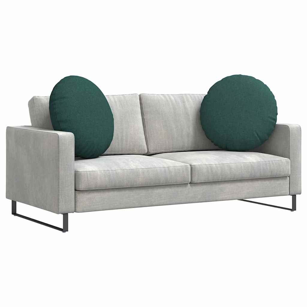 Sittkuddar 2 st tyg Mörkgrön Ø60 x 21 cm