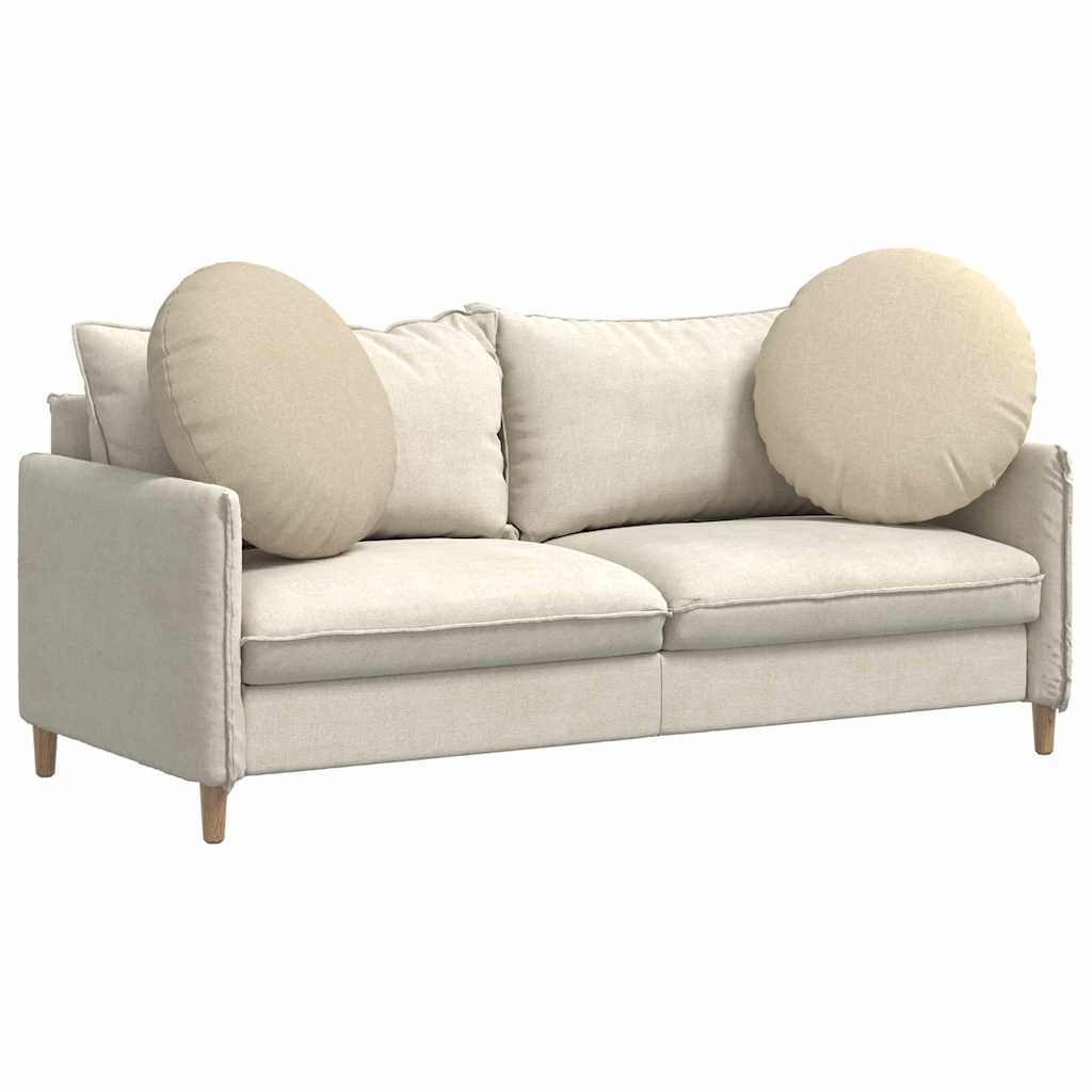 Sittkuddar 2 st tyg Kräm Ø60 x 21 cm