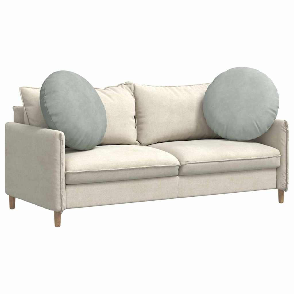 Sittkuddar 2 st Sammet Ljusgrå Ø60 x 21 cm
