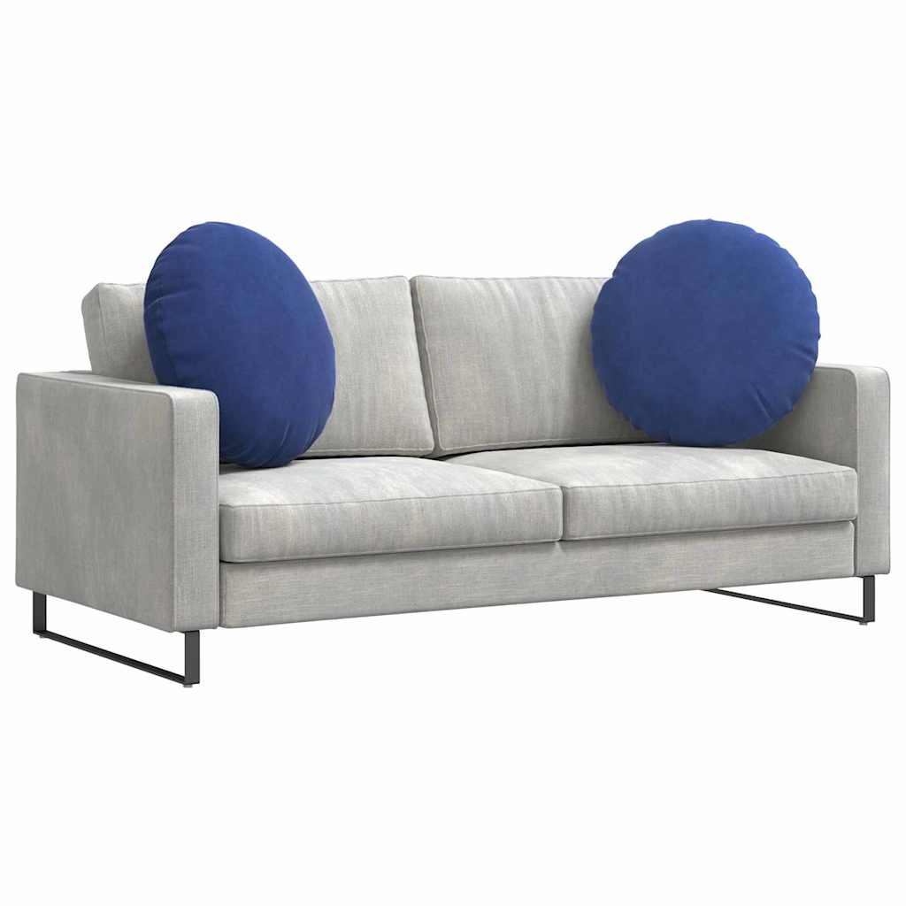 Sittkuddar 2 st Sammet Polisblå Ø60 x 21 cm