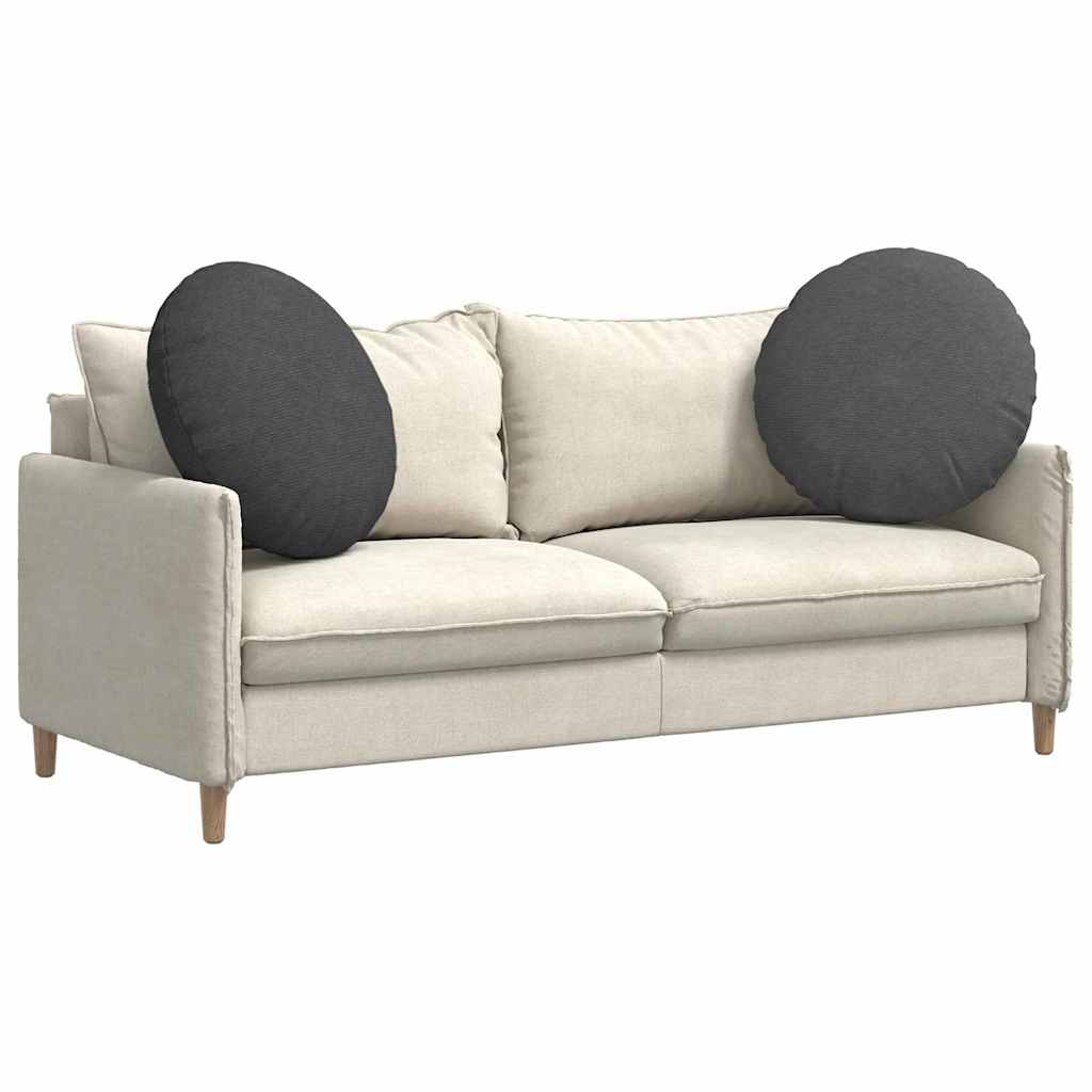 Sittkuddar 2 st Kordread tyg Mörkgrå Ø60 x 21 cm