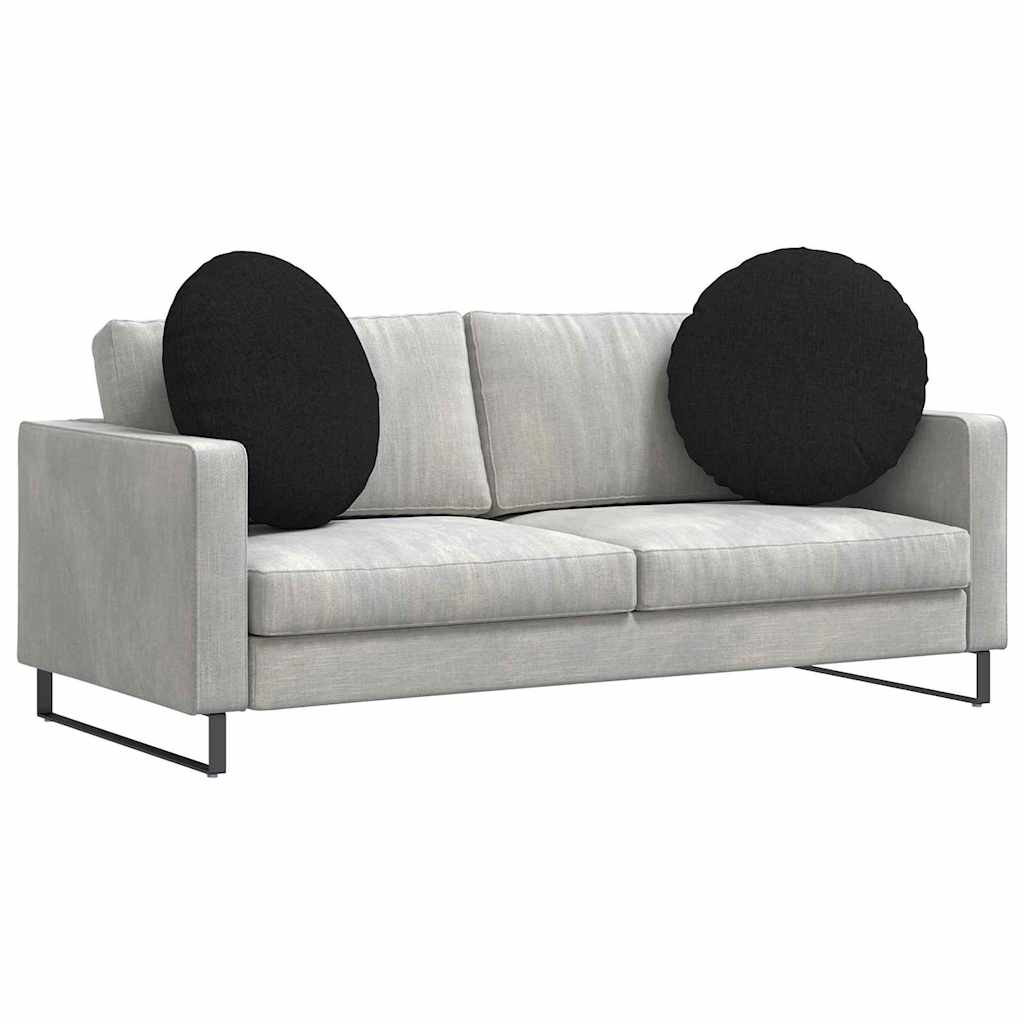 Sittkuddar 2 st tyg Svart Ø80 x 29 cm