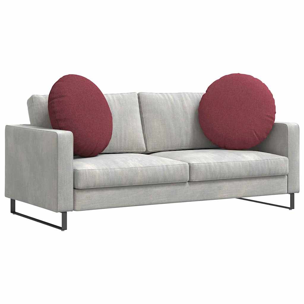 Sittkuddar 2 st tyg Vinröd Ø80 x 29 cm