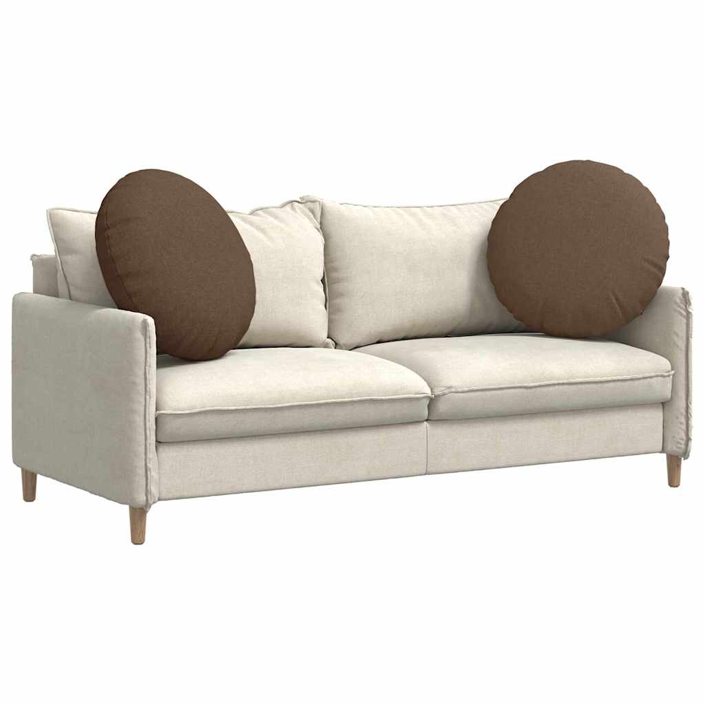Sittkuddar 2 st tyg Brun Ø80 x 29 cm