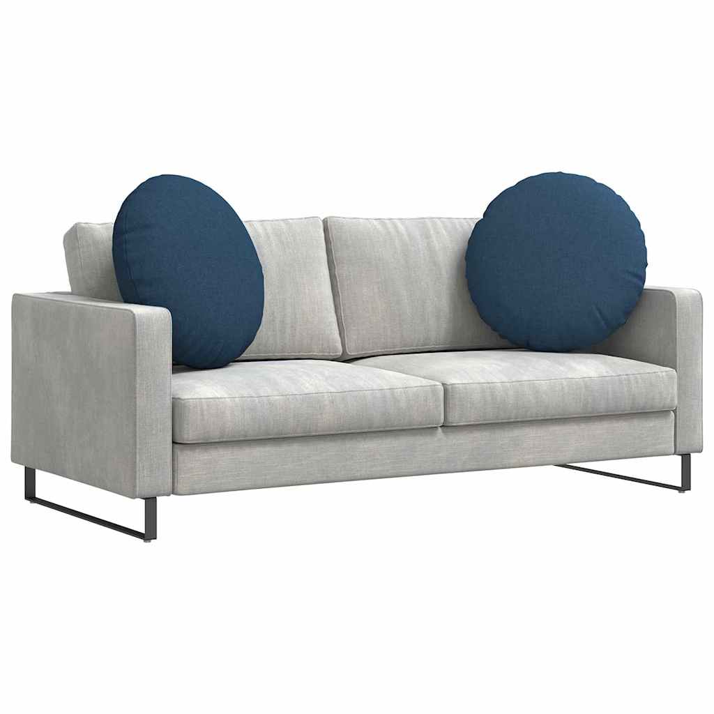 Sittkuddar 2 st tyg Blå Ø80 x 29 cm