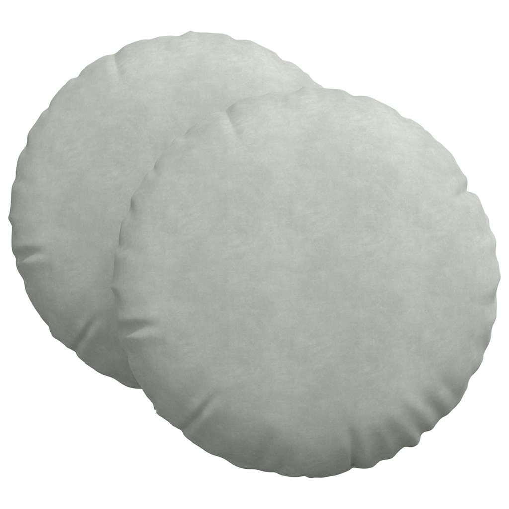 Sittkuddar 2 st Ljusgrå Ø 40 x 13 cm Sammet