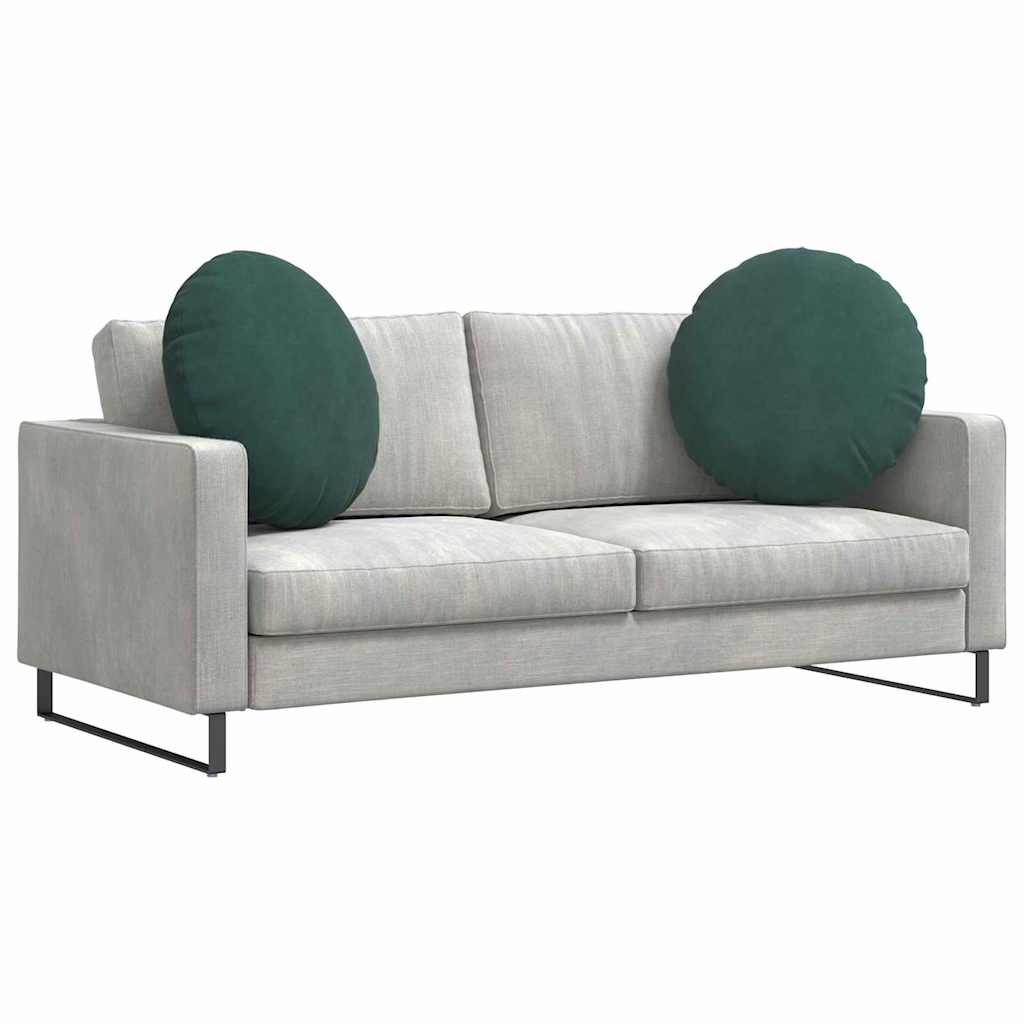 Sittkuddar 2 st Sammet Mörkgrön Ø 80 x 29 cm