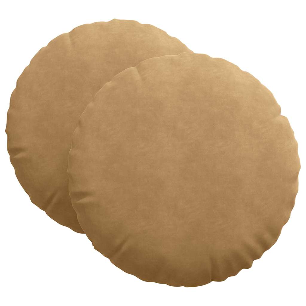 Sittkuddar 2 st Sammet Brun Ø 80 x 29 cm