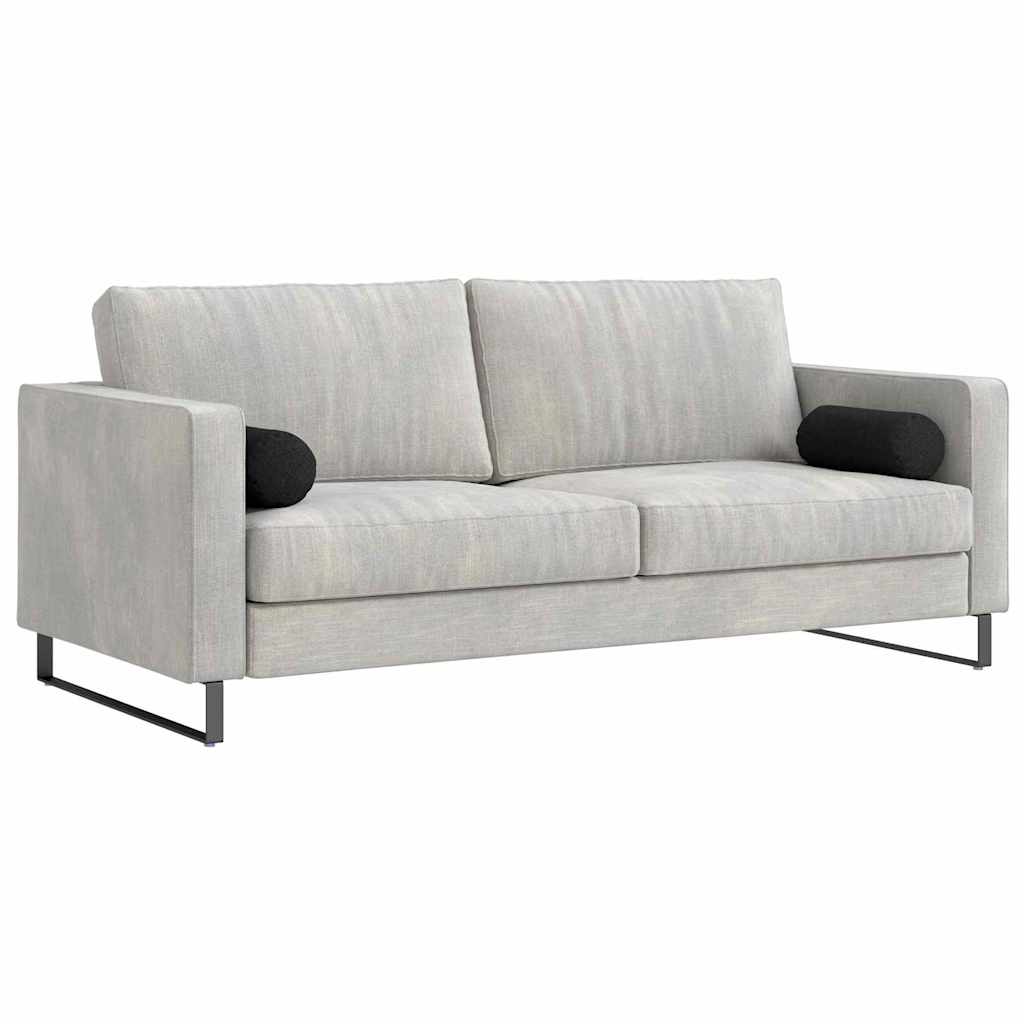 Bolsterkuddar 2 st tyg Svart Ø 15 x 40 cm
