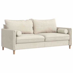 Bolsterkuddar 2 pcs Kräm Ø 15 x 40 cm Kordread tyg