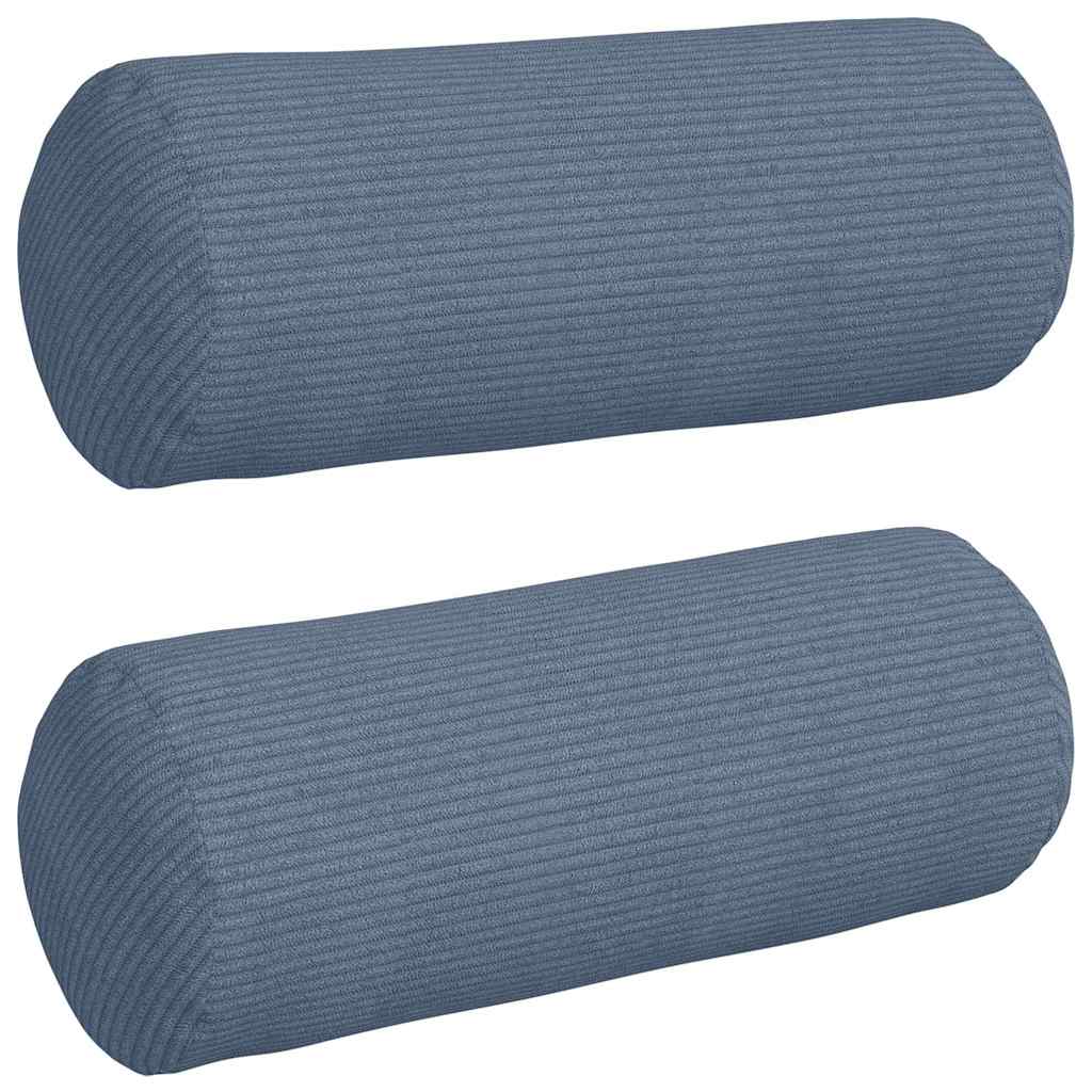 Bolsterkuddar 2 pcs Blå Ø 15 x 40 cm Kordread tyg