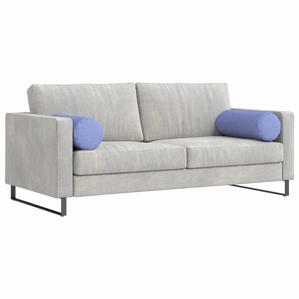 Bolsterkuddar 2 st tyg Jeansblå Ø 25 x 70 cm