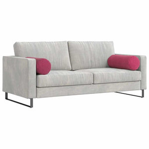 Bolsterkuddar 2 pcs Vinröd Ø 25 x 70 cm Kordread tyg