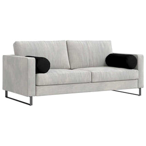 Bolsterkuddar 2 pcs Svart Ø 25 x 70 cm Mikrofiber Tyg