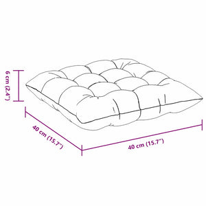 Sittkuddar 2 pcs Vit 40 x 40 x 6 cm tyg