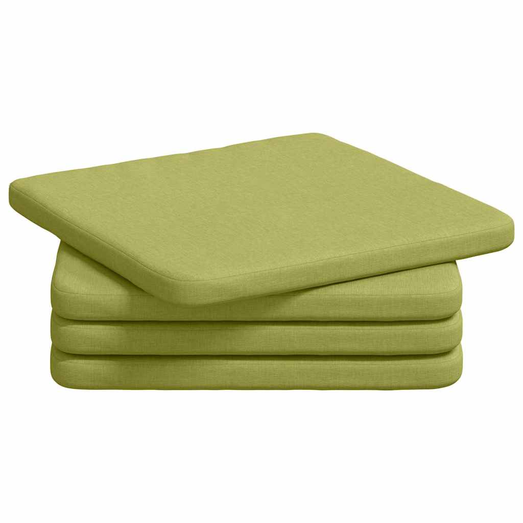 Sittkuddar 4 pcs Ljusgrön 40 x 40 x 3 cm tyg