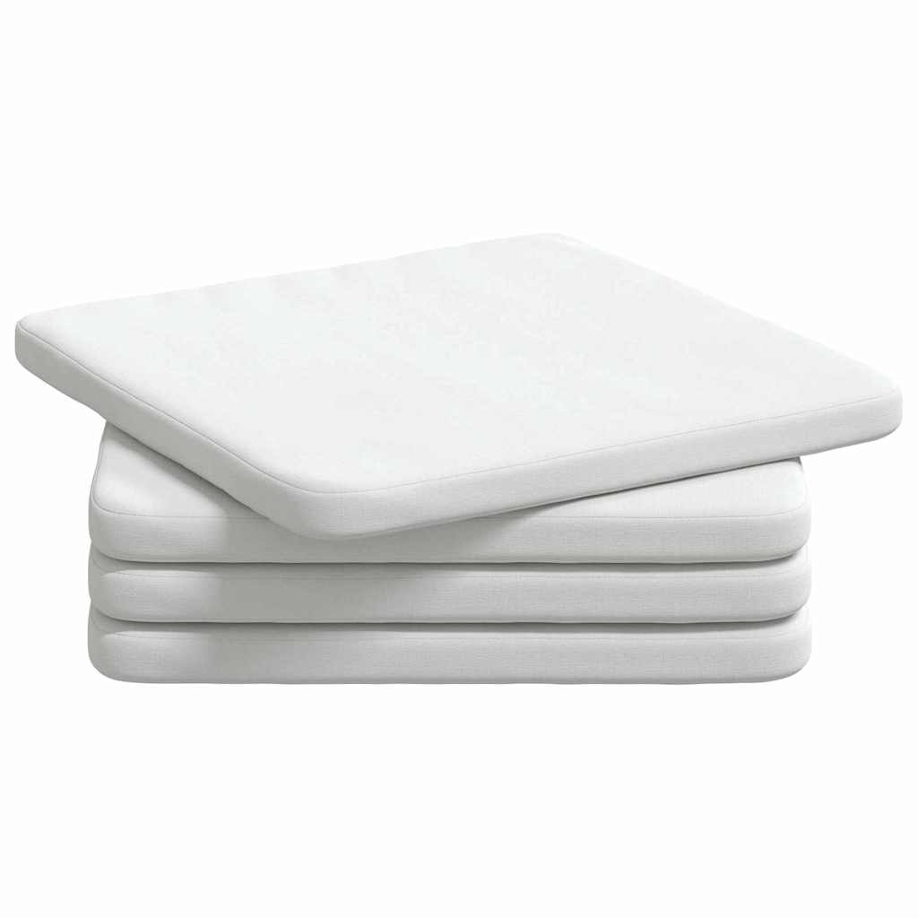 Sittkuddar 4 pcs Vit 40 x 40 x 3 cm tyg