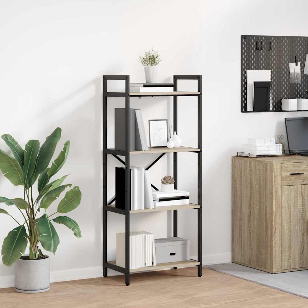 Hyllsystem 4 nivåer 56 x 34 x 133,5 cm Konstruerat trä