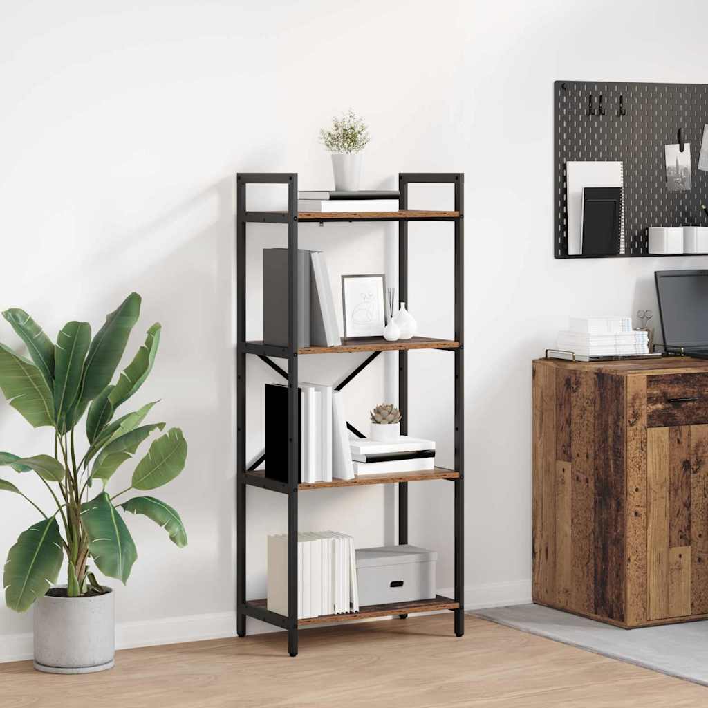 Hyllsystem 4 nivåer 56 x 34 x 133,5 cm Konstruerat trä