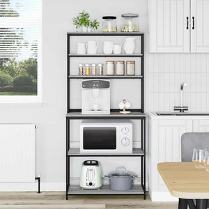 Köks hylla Grå Sonoma 80 x 40 x 168 cm Konstruerat trä