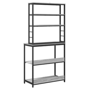 Köks hylla Grå Sonoma 80 x 40 x 168 cm Konstruerat trä