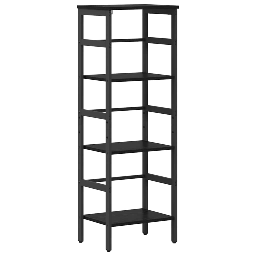 Hyllsystem 3 nivåer 40 x 29,5 x 115 cm Konstruerat trä Svart Ek
