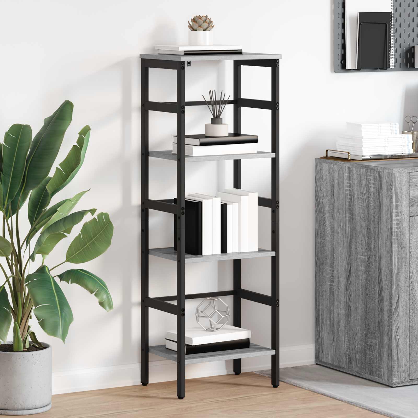 Hyllsystem 3 nivåer 40 x 29,5 x 115 cm Konstruerat trä