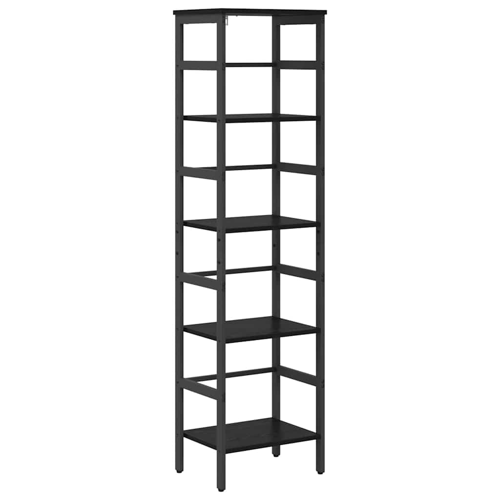 Hyllsystem 4 nivåer 40 x 29,5 x 149 cm Konstruerat trä Svart Ek