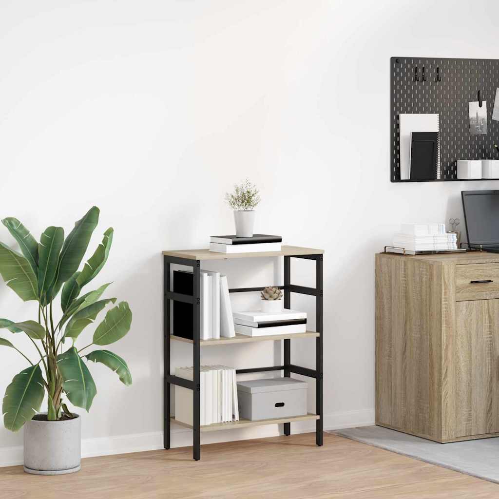 Hyllsystem 2 nivåer 60 x 29,5 x 81 cm Konstruerat trä Sonoma-ek