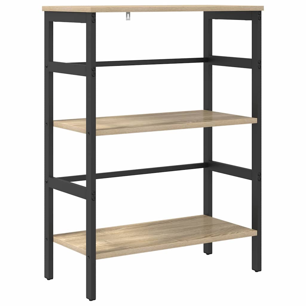 Hyllsystem 2 nivåer 60 x 29,5 x 81 cm Konstruerat trä Sonoma-ek