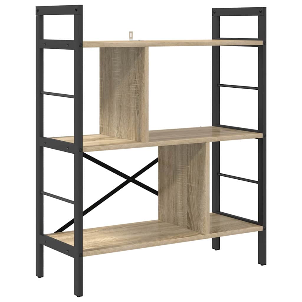 Hyllsystem 5 nivåer 75 x 30 x 91 cm Konstruerat trä Sonoma-ek