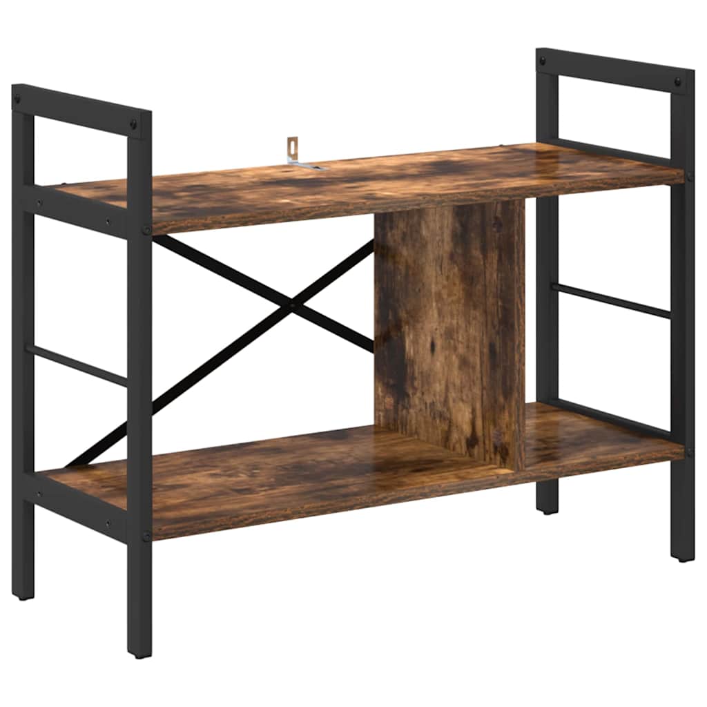 Hyllsystem 3 nivåer 75 x 30 x 58,5 cm Konstruerat trä Rökt ek