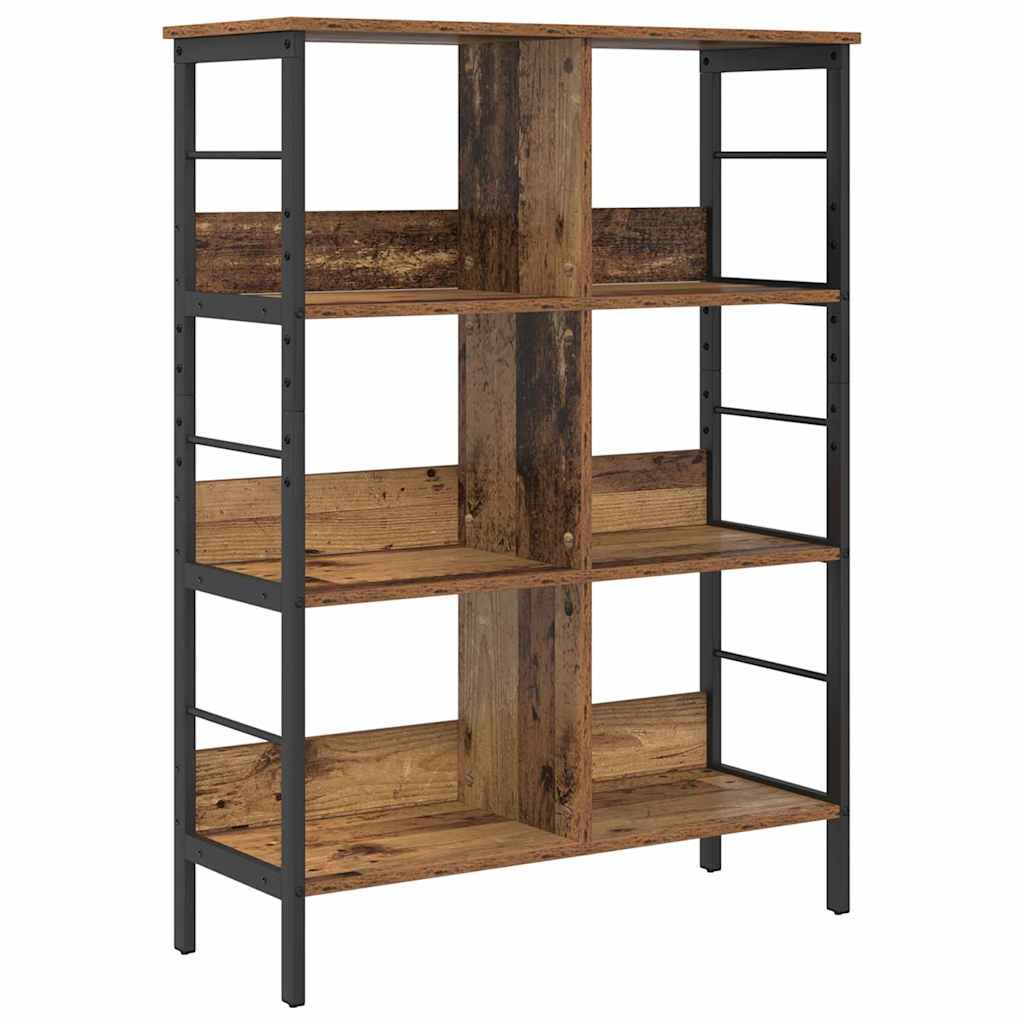 Hyllsystem 6 nivåer 82 x 32 x 112 cm Konstruerat trä