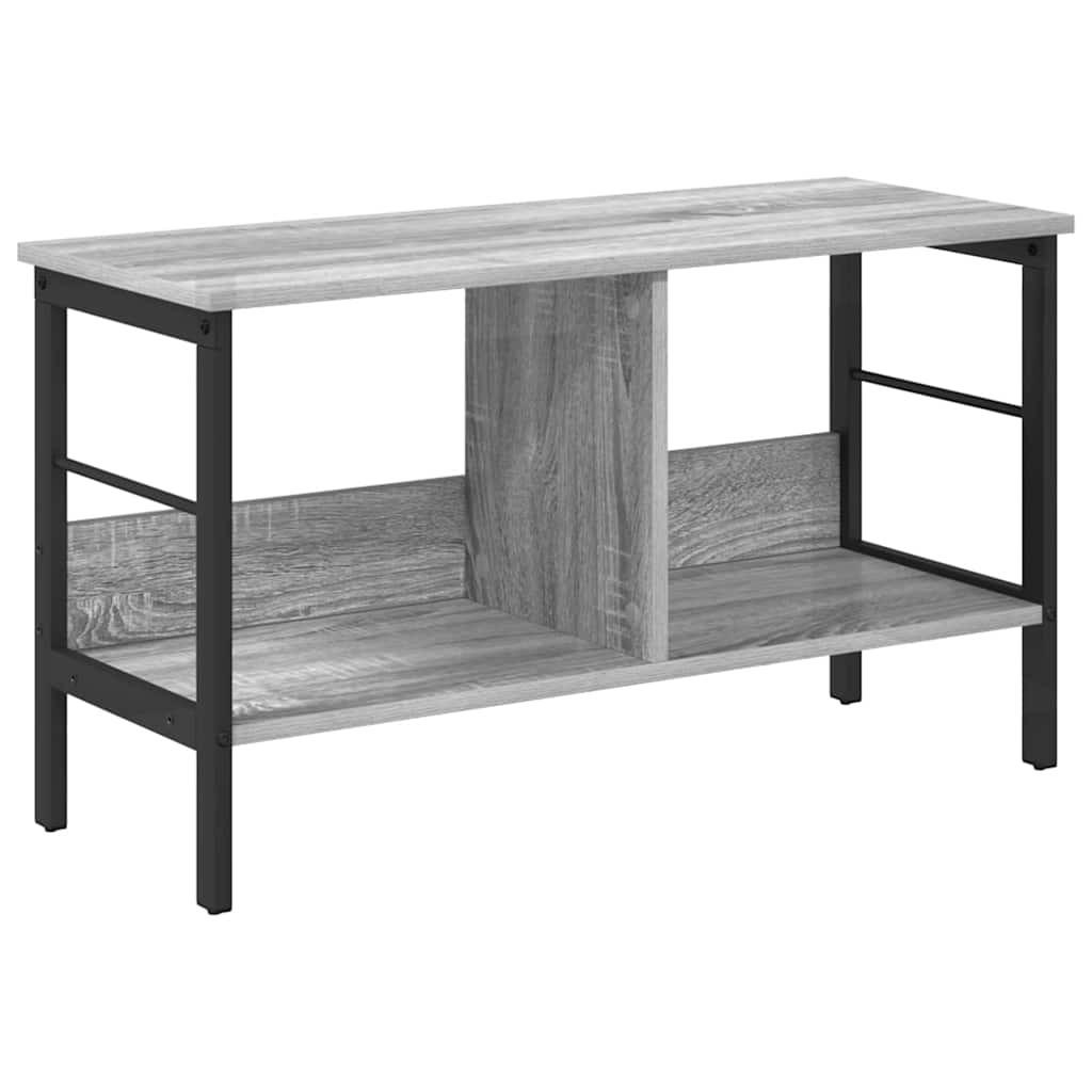 Hyllsystem 2 nivåer 82 x 32 x 47 cm Konstruerat trä Grå Sonoma