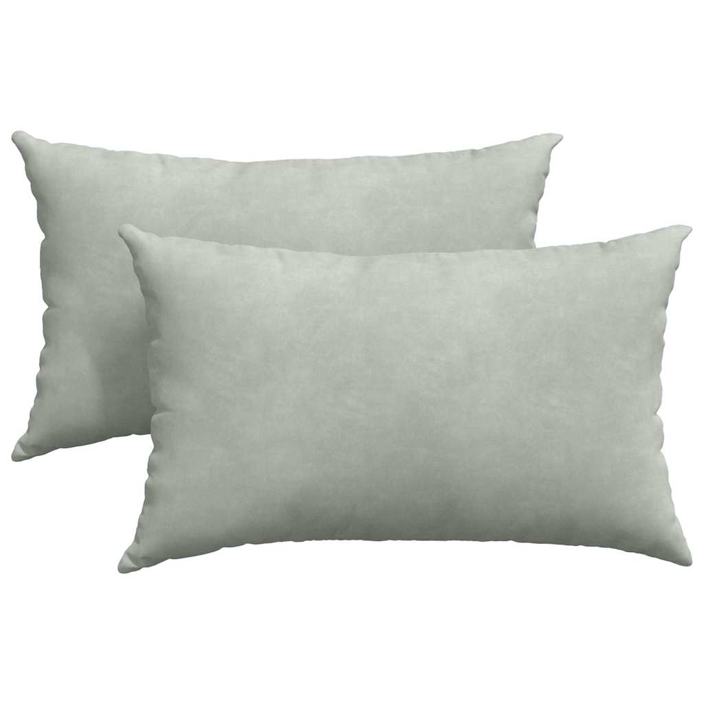 Sofakuddar 2 st Ljusgrå 50 x 30 cm Kordread tyg