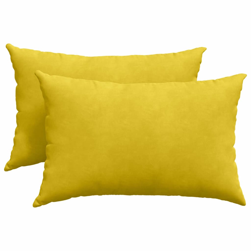 Sofakuddar 2 pcs Gul 60 x 40 cm Kordread tyg