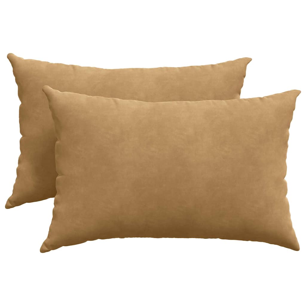 Sofakuddar 2 pcs Brun 60 x 40 cm Kordread tyg