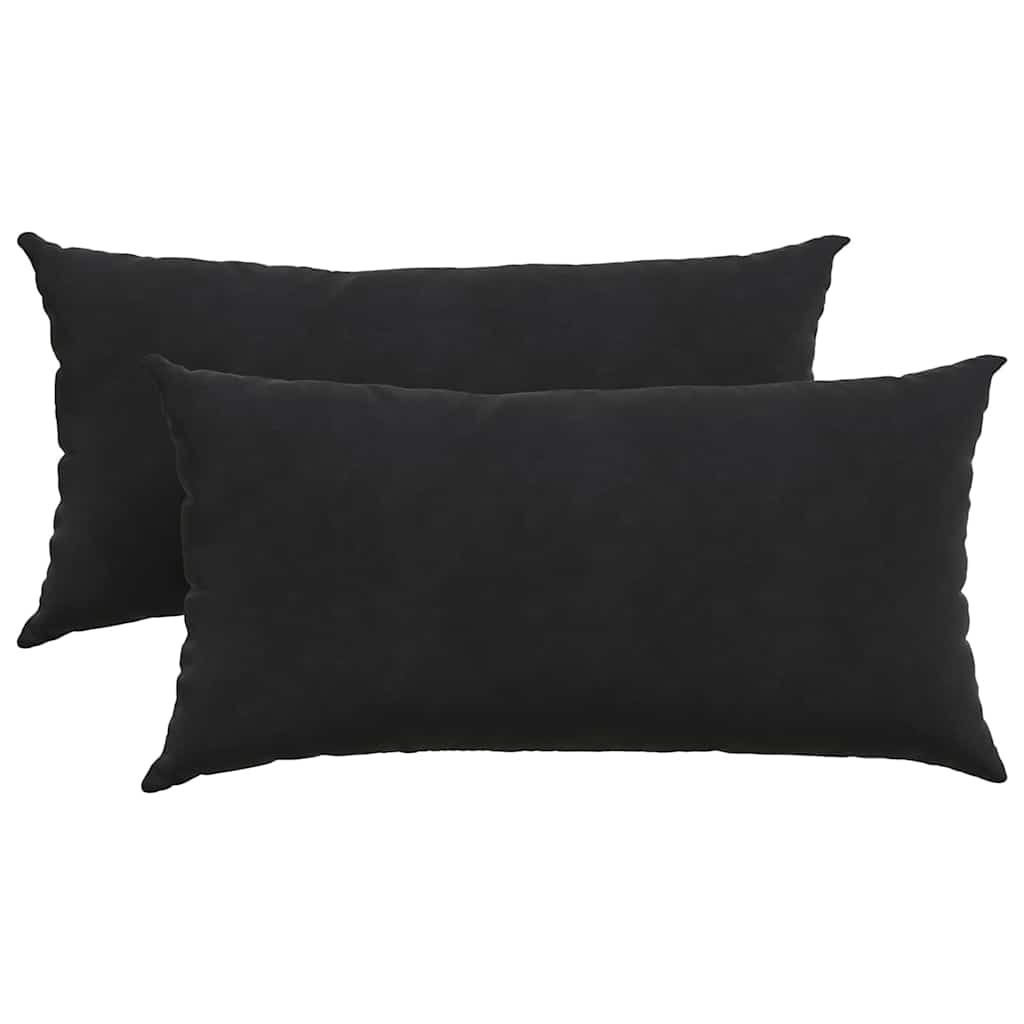 Sofakuddar 2 st Svart 80 x 40 cm Kordread tyg