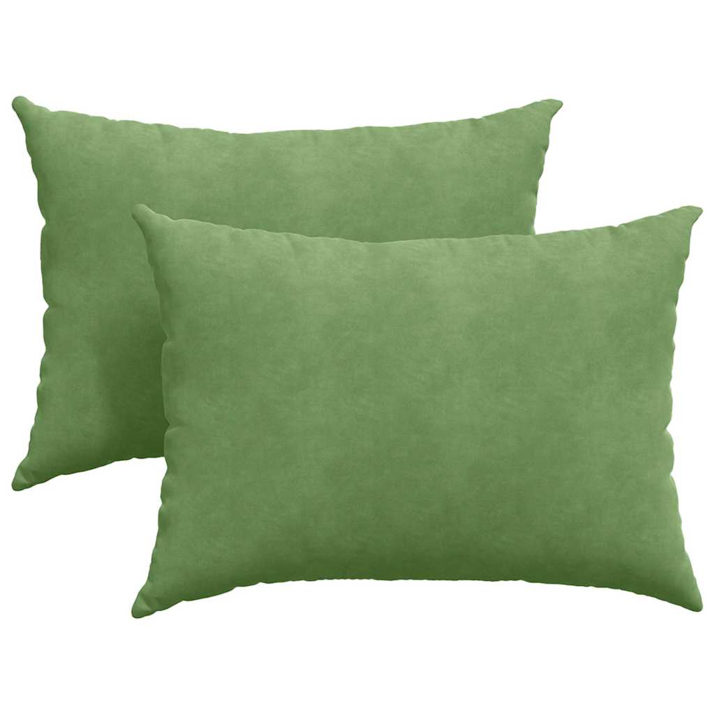 Sofakuddar 2 pcs Ljusgrön 70 x 50 cm Kordread tyg